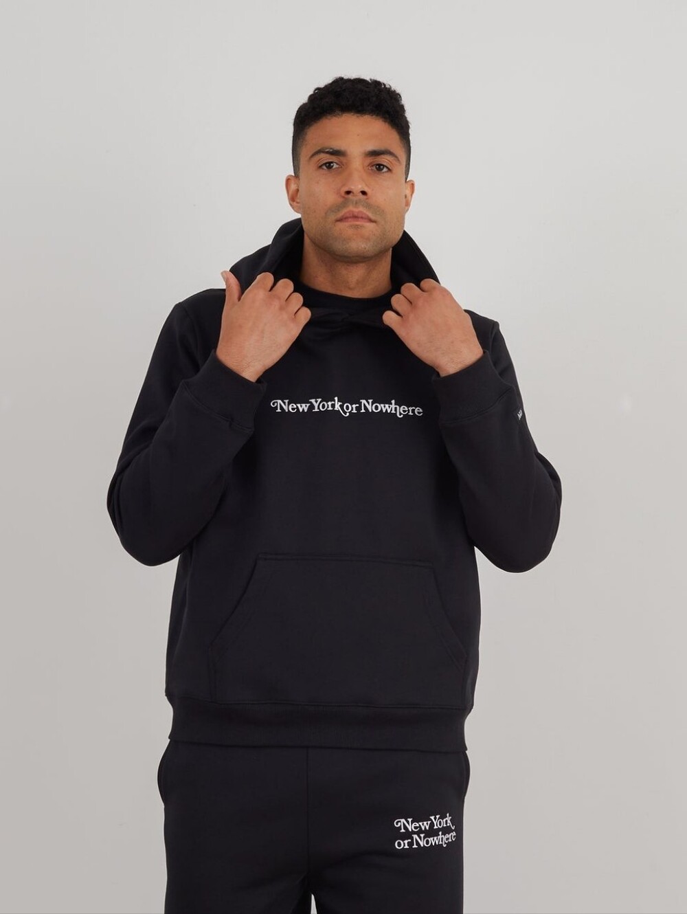 NWT NYON-New York or Nowhere- Unisex Signature Fleece Hoodie in Black - Sz Small